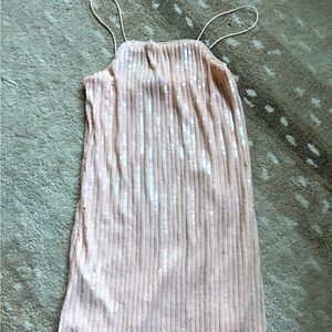 NWT Mango Pink Sequin Mini Dress size 2